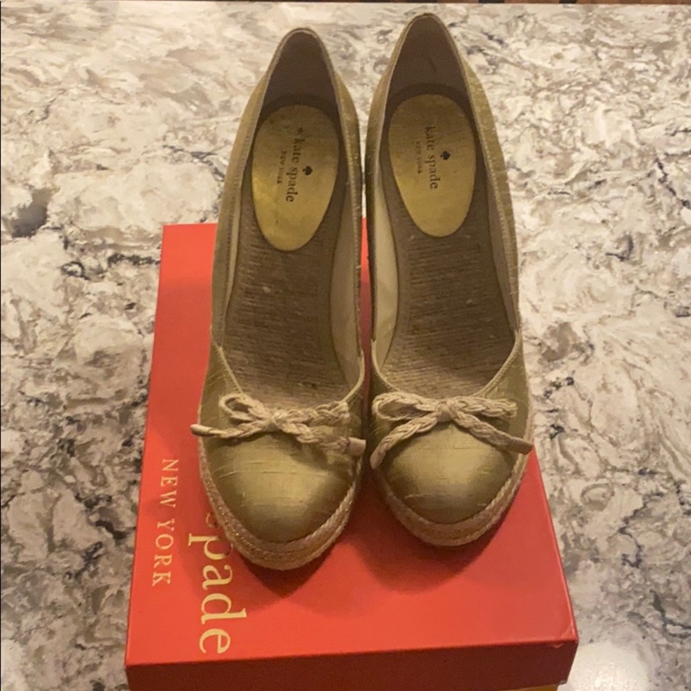 Kate Spade Gold Shantung Shoe